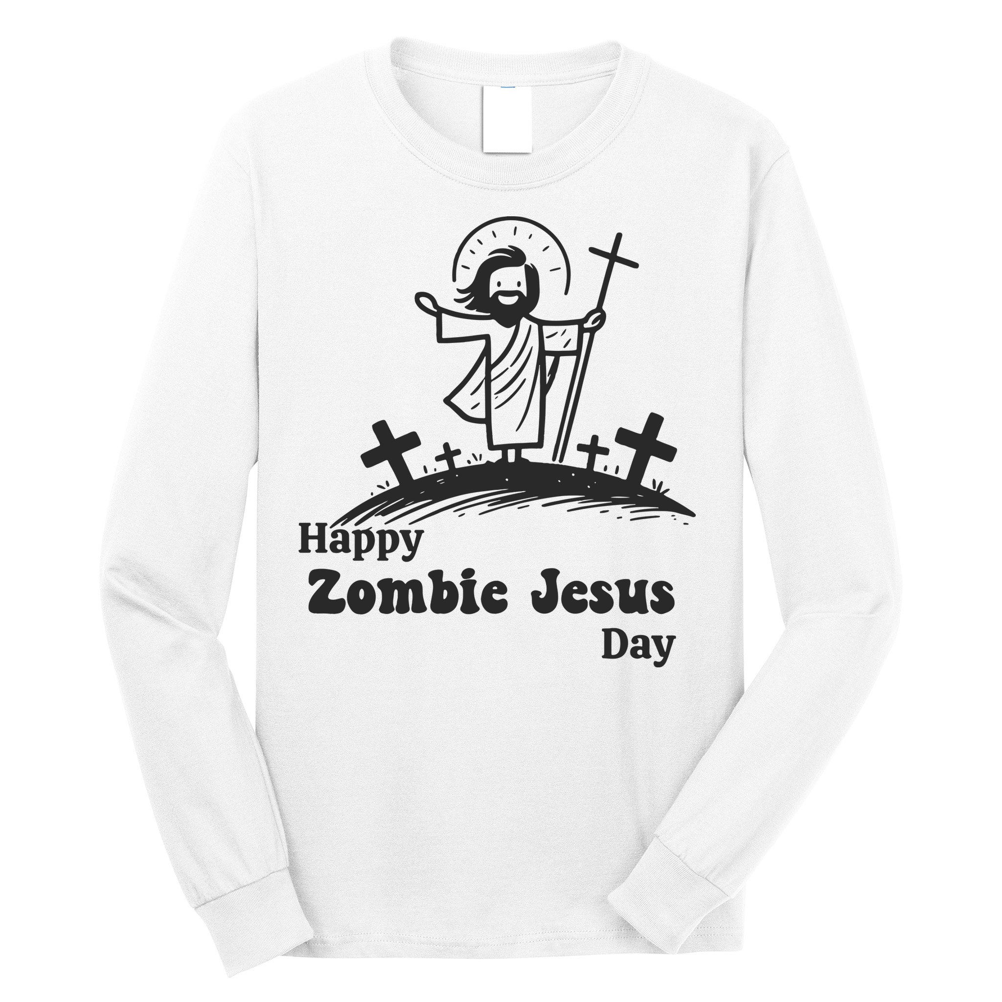 Funny Zombie Jesus Long Sleeve Shirt