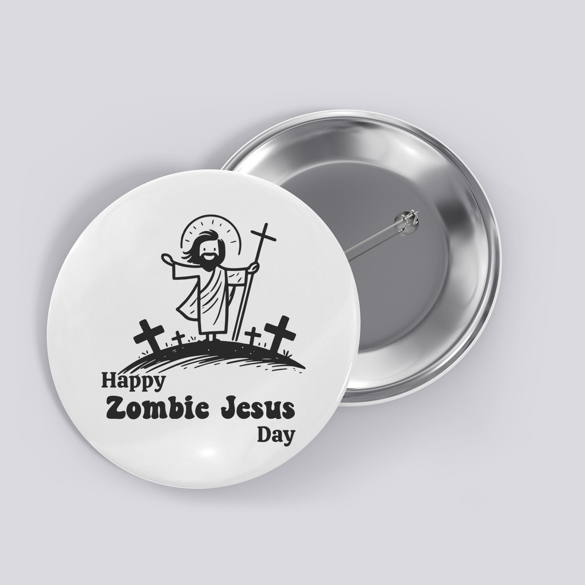 Funny Zombie Jesus Button