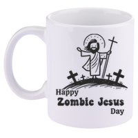 Funny Zombie Jesus 11oz C Handle Ceramic Mug
