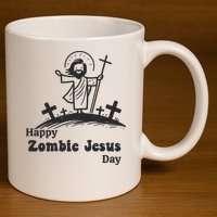 Funny Zombie Jesus 11oz C Handle Ceramic Mug