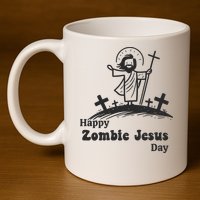 Funny Zombie Jesus 11oz C Handle Ceramic Mug