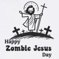 Funny Zombie Jesus Flat Bill Trucker Hat