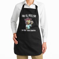 Funny Zombie Jesus He Is Risen Easter Rizzin Eat Your Brains Apron