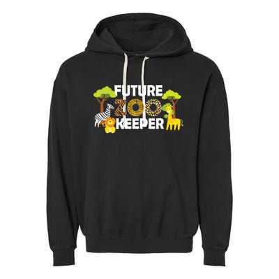 Future Zoo Keeper Safari Trip Zoo Keeper Adventure Wildlife Garment-Dyed Fleece Hoodie