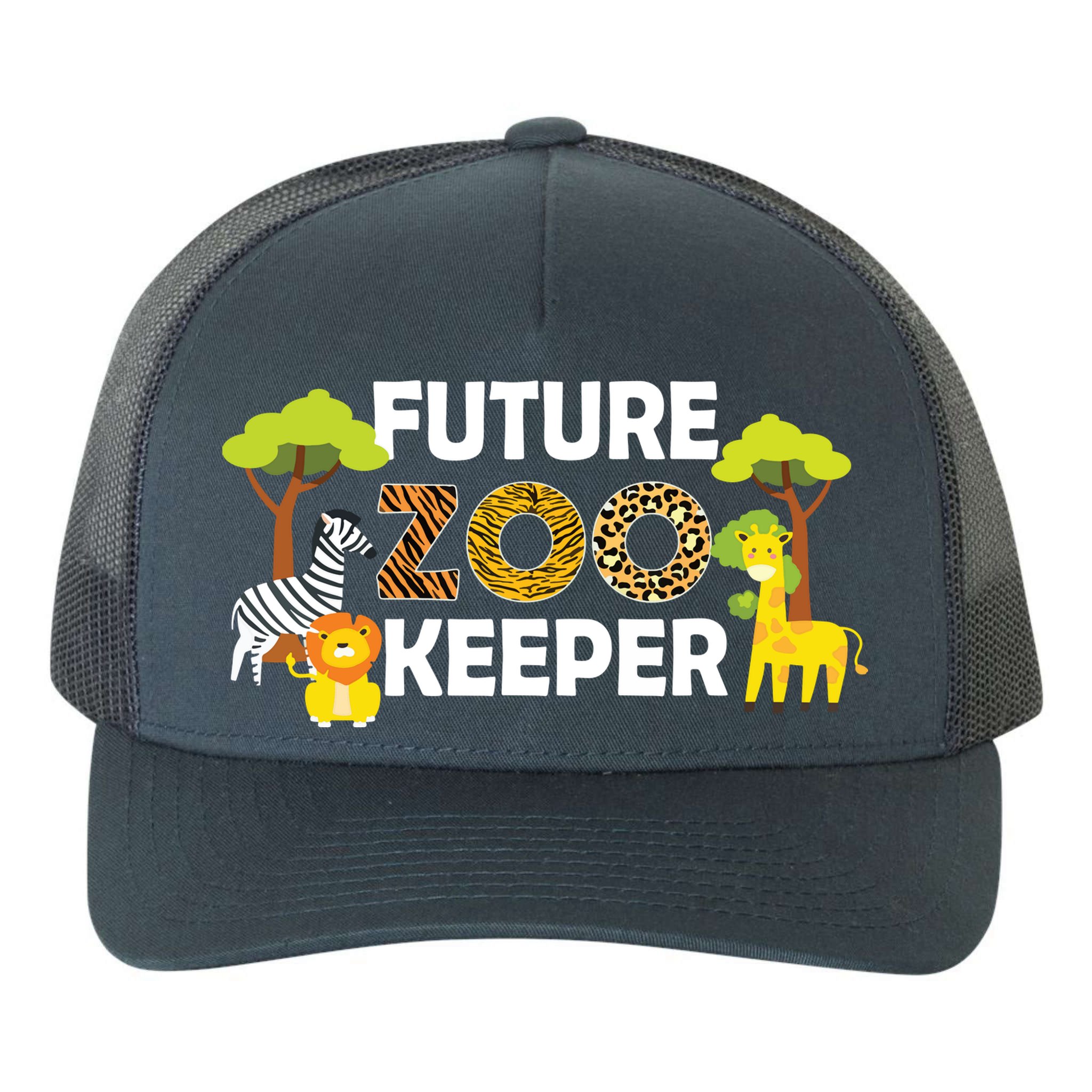 Future Zoo Keeper Safari Trip Zoo Keeper Adventure Wildlife Yupoong Adult 5-Panel Trucker Hat