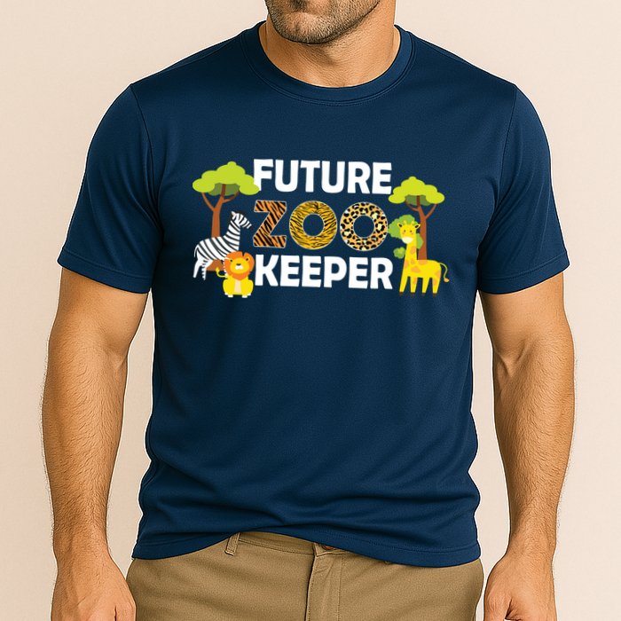Future Zoo Keeper Safari Trip Zoo Keeper Adventure Wildlife Cooling Performance Crew T-Shirt