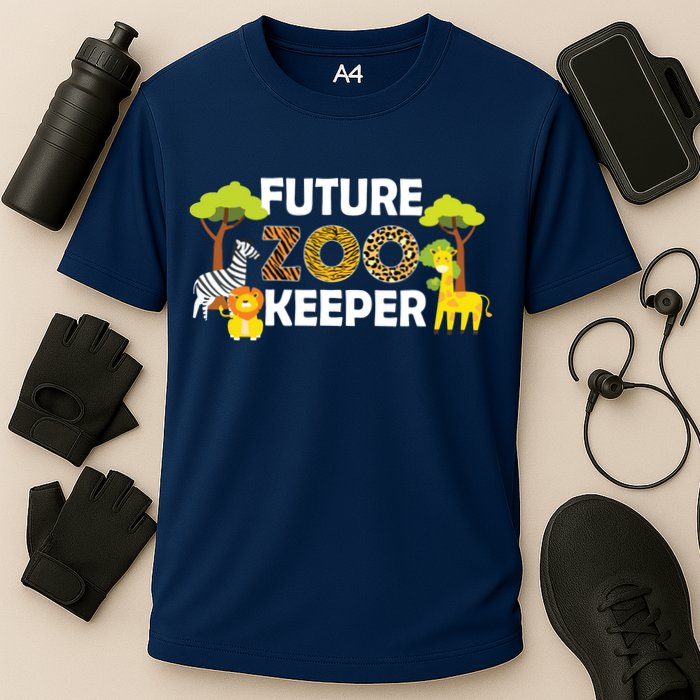 Future Zoo Keeper Safari Trip Zoo Keeper Adventure Wildlife Cooling Performance Crew T-Shirt