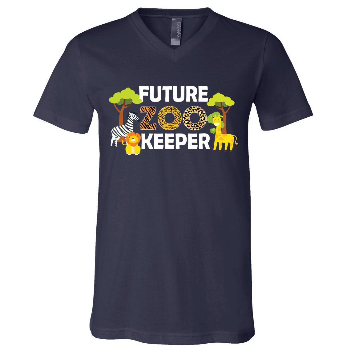 Future Zoo Keeper Safari Trip Zoo Keeper Adventure Wildlife V-Neck T-Shirt