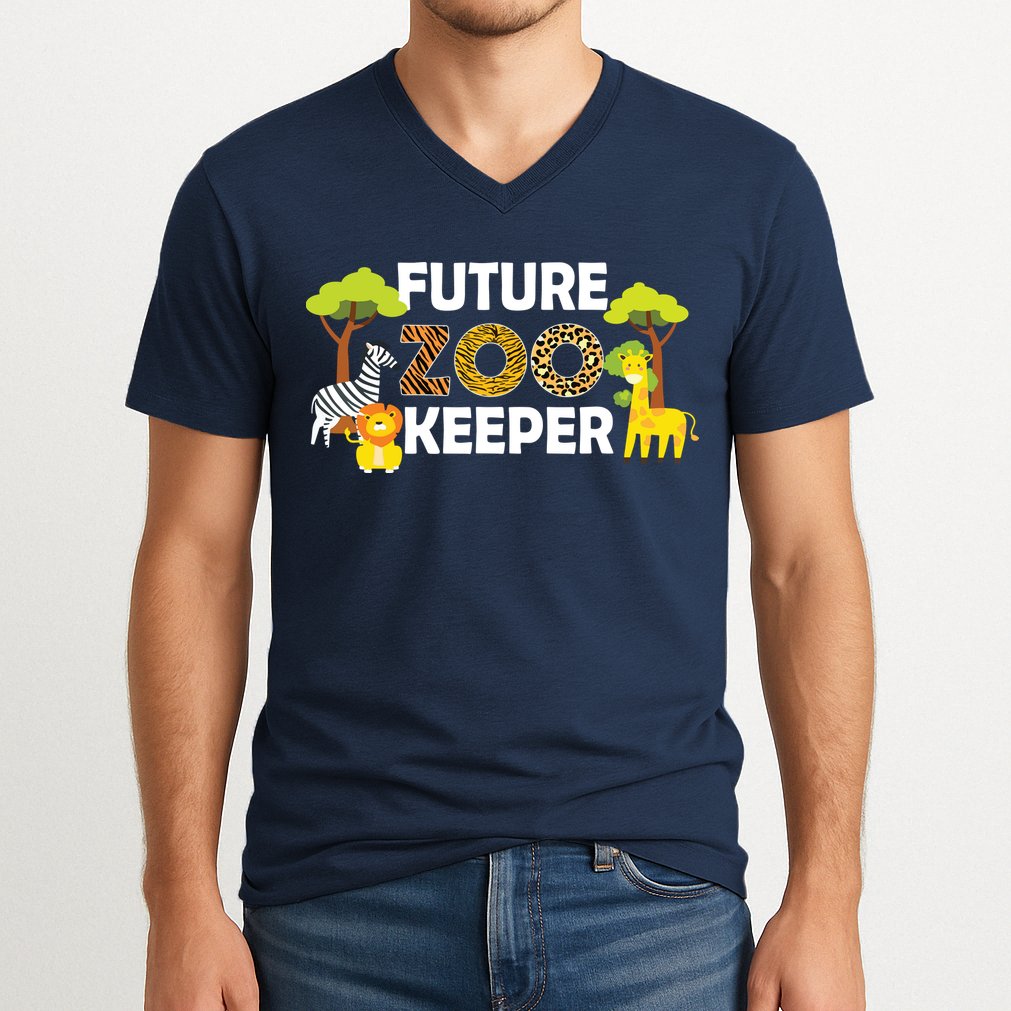 Future Zoo Keeper Safari Trip Zoo Keeper Adventure Wildlife V-Neck T-Shirt