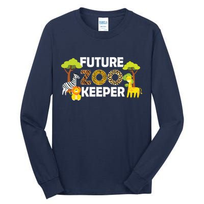 Future Zoo Keeper Safari Trip Zoo Keeper Adventure Wildlife Tall Long Sleeve T-Shirt