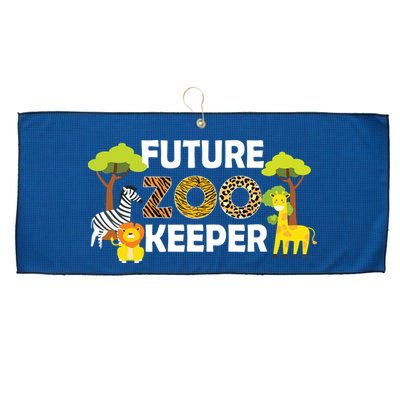 Future Zoo Keeper Safari Trip Zoo Keeper Adventure Wildlife Large Microfiber Waffle Golf Towel