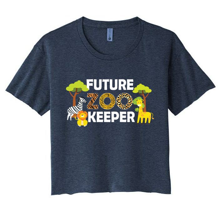Future Zoo Keeper Safari Trip Zoo Keeper Adventure Wildlife Women's Crop Top Tee