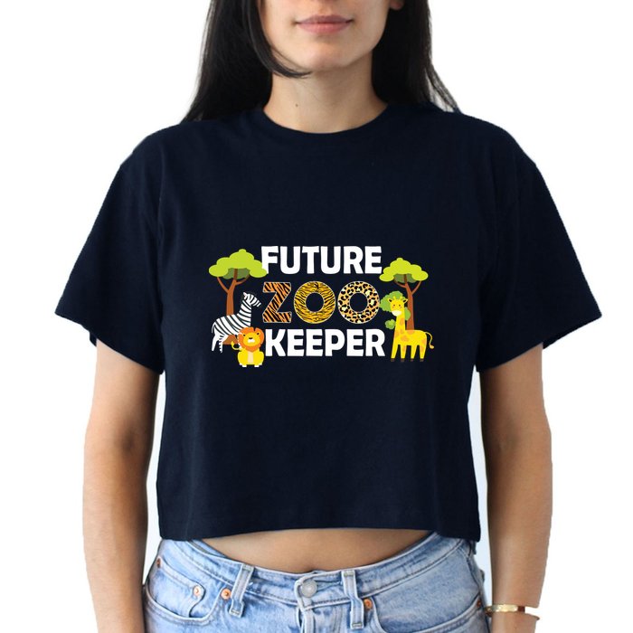 Future Zoo Keeper Safari Trip Zoo Keeper Adventure Wildlife Women's Crop Top Tee