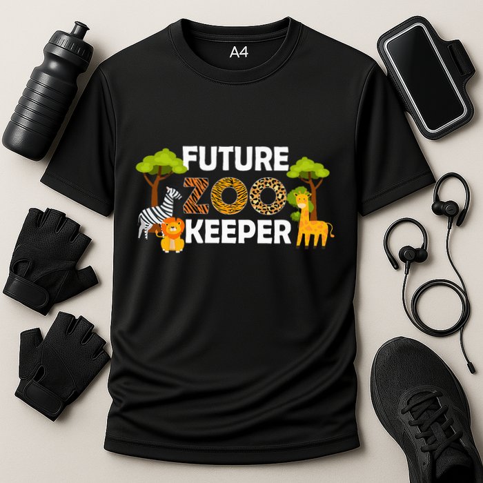 Future Zoo Keeper Safari Trip Zoo Keeper Adventure Wildlife Cooling Performance Crew T-Shirt