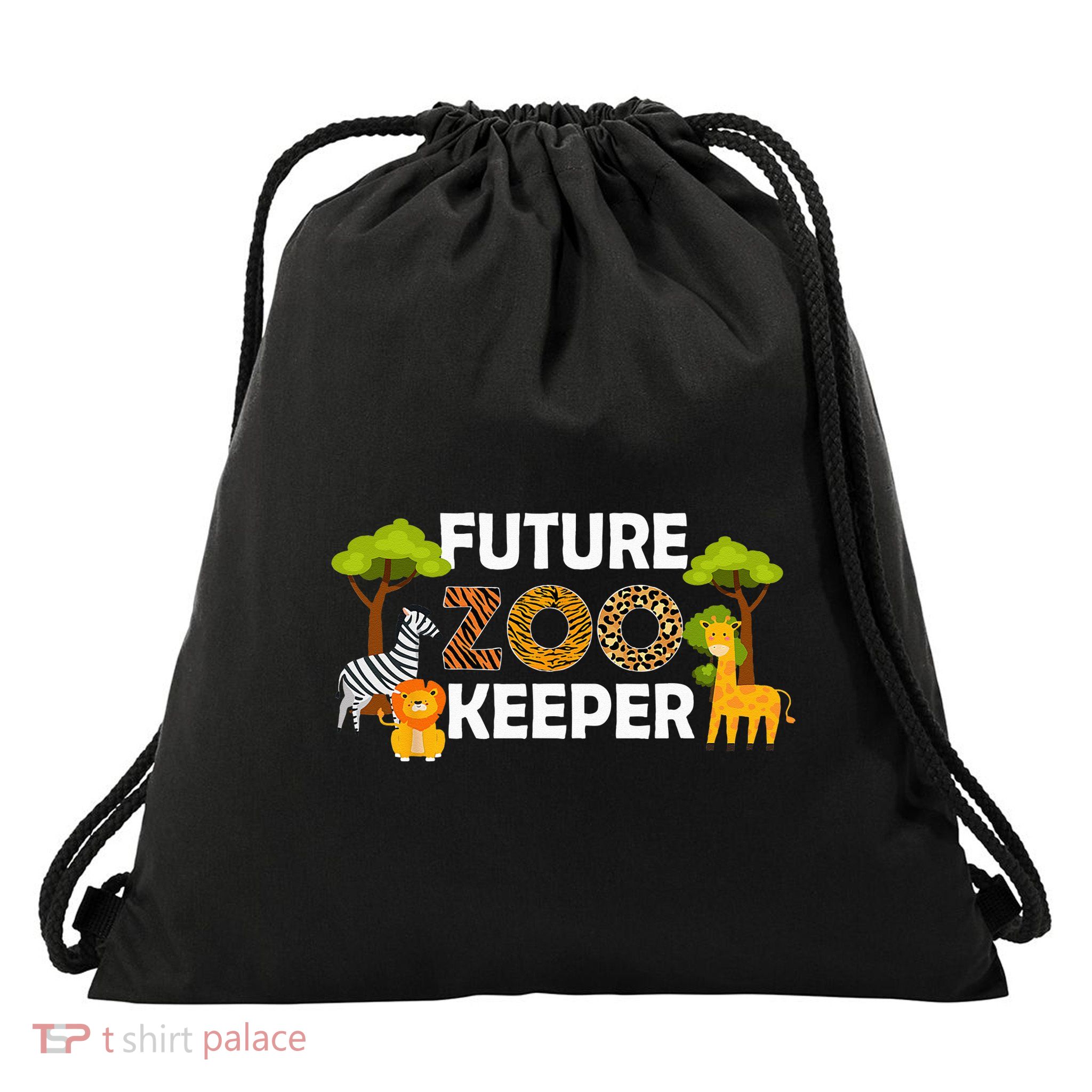 Future Zoo Keeper Safari Trip Zoo Keeper Adventure Wildlife Drawstring Bag