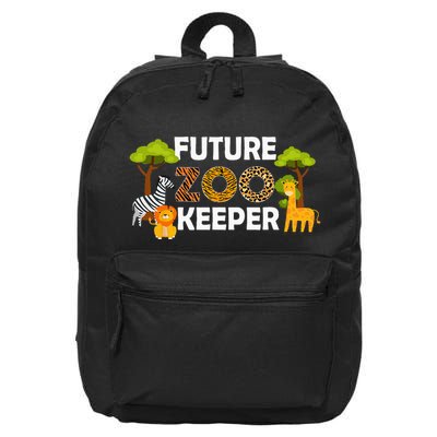 Future Zoo Keeper Safari Trip Zoo Keeper Adventure Wildlife 16 in Basic Backpack