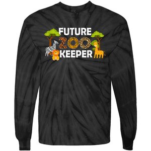 Future Zoo Keeper Safari Trip Zoo Keeper Adventure Wildlife Tie-Dye Long Sleeve Shirt