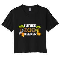 Future Zoo Keeper Safari Trip Zoo Keeper Adventure Wildlife Women's Crop Top Tee