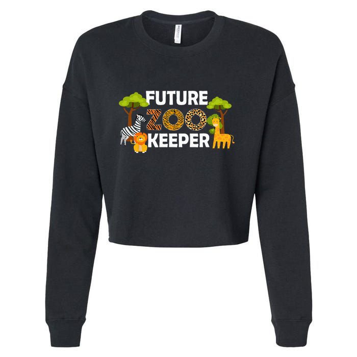 Future Zoo Keeper Safari Trip Zoo Keeper Adventure Wildlife Cropped Pullover Crew