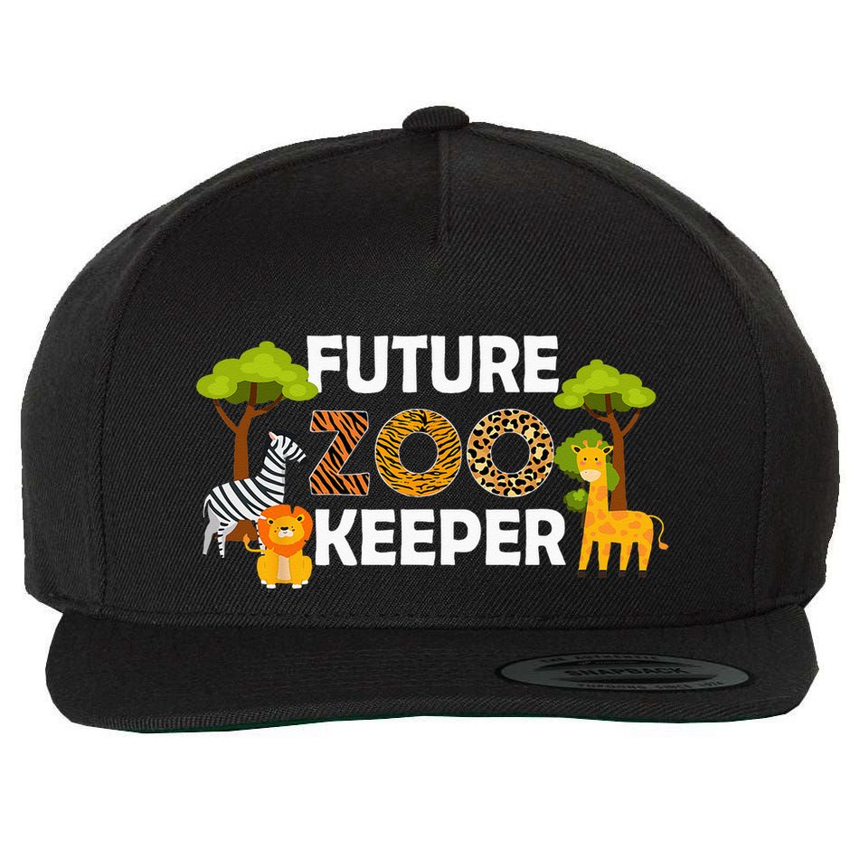 Future Zoo Keeper Safari Trip Zoo Keeper Adventure Wildlife Wool Snapback Cap