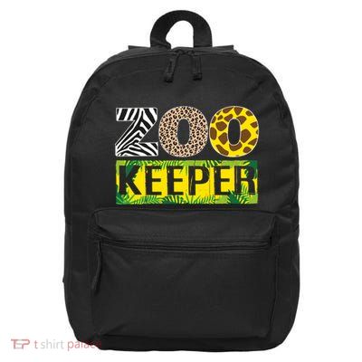 Funny Zoo Keeper Apparel Gifts 16 in Basic Backpack