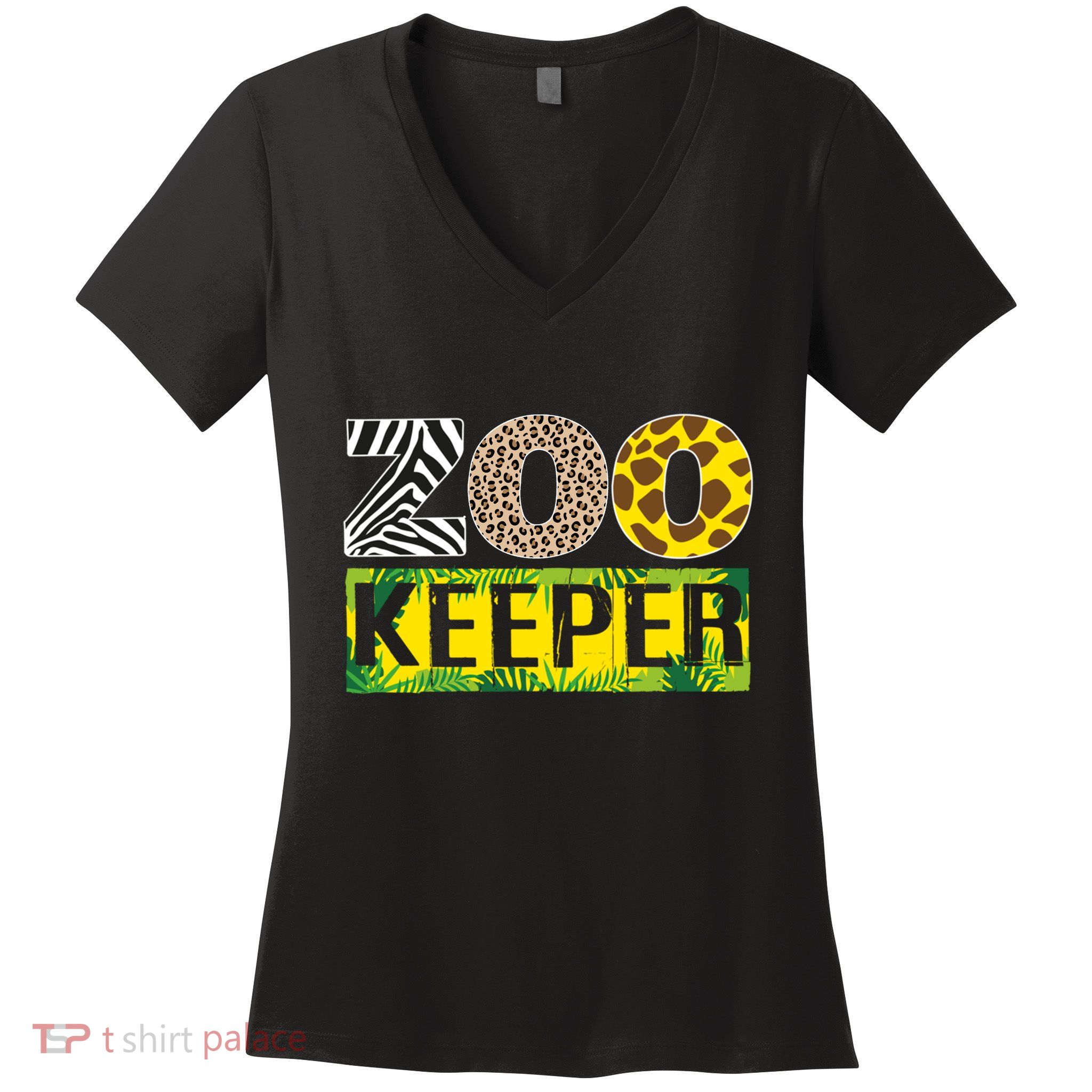 Funny Zoo Keeper Apparel Gifts Women's V-Neck T-Shirt