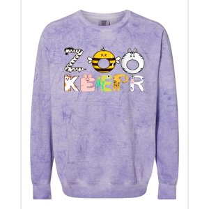 Funny Zoo Keeper Gift Colorblast Crewneck Sweatshirt