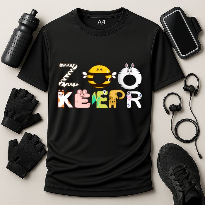 Funny Zoo Keeper Gift Cooling Performance Crew T-Shirt