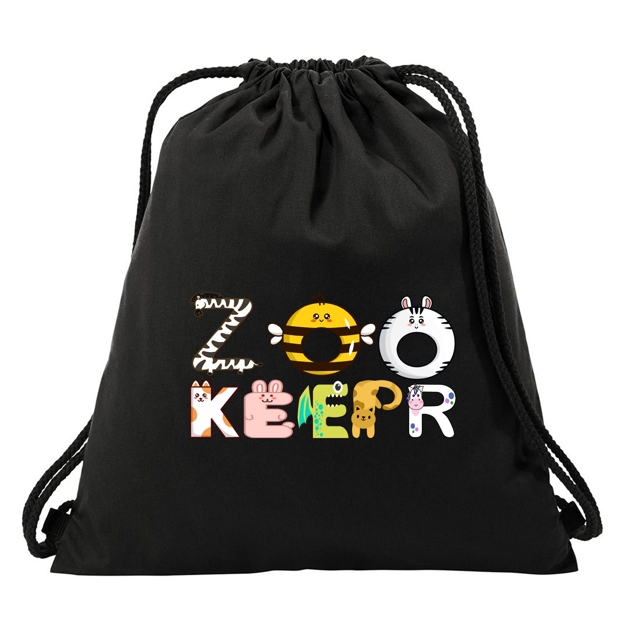 Funny Zoo Keeper Gift Drawstring Bag