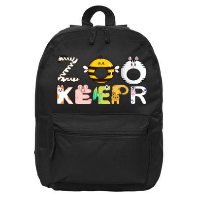 Funny Zoo Keeper Gift 16 in Basic Backpack