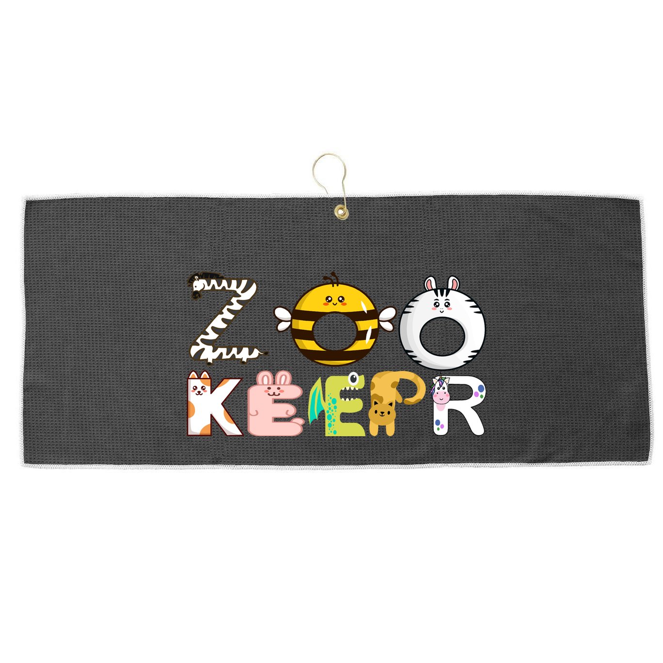 Funny Zoo Keeper Gift Large Microfiber Waffle Golf Towel