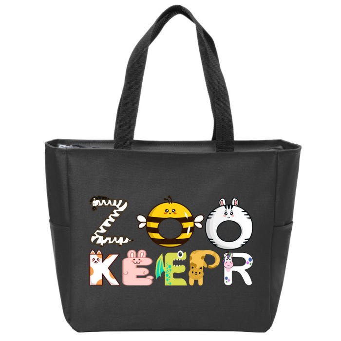 Funny Zoo Keeper Gift Zip Tote Bag