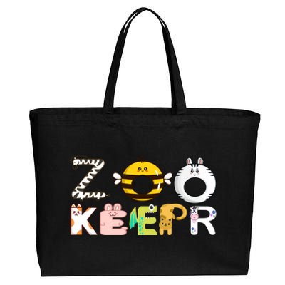 Funny Zoo Keeper Gift Cotton Canvas Jumbo Tote