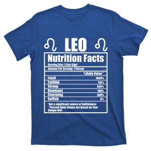 Funny Zodiac Leo Nutrition Facts Cool Gift T-Shirt