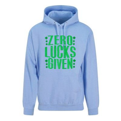 Funny Zero Lucks Given Irish Shamrock St. Patrick's Day Unisex Surf Hoodie