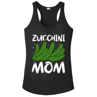 Funny Zucchini Mom Vegetable Mothers' Day Gardener Lover Gift Ladies PosiCharge Competitor Racerback Tank