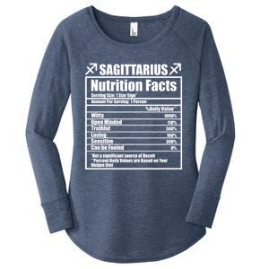 Funny Zodiac Sagittarius Nutrition Facts Funny Gift Women's Perfect Tri Tunic Long Sleeve Shirt