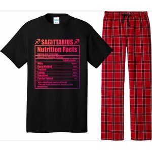 Funny Zodiac Sagittarius Nutrition Facts Funny Gift Pajama Set