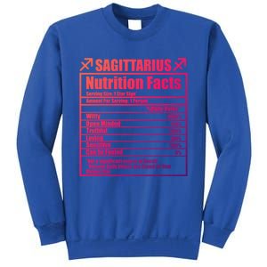 Funny Zodiac Sagittarius Nutrition Facts Funny Gift Sweatshirt