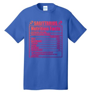 Funny Zodiac Sagittarius Nutrition Facts Funny Gift Tall T-Shirt