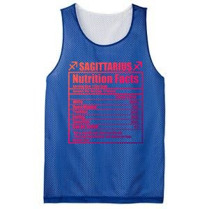 Funny Zodiac Sagittarius Nutrition Facts Funny Gift Mesh Reversible Basketball Jersey Tank