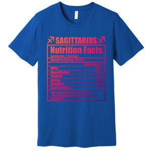 Funny Zodiac Sagittarius Nutrition Facts Funny Gift Premium T-Shirt