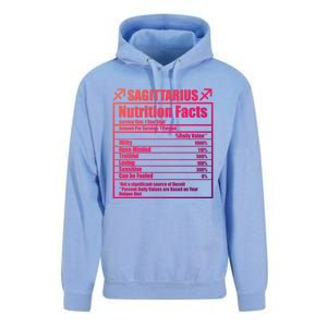 Funny Zodiac Sagittarius Nutrition Facts Funny Gift Unisex Surf Hoodie