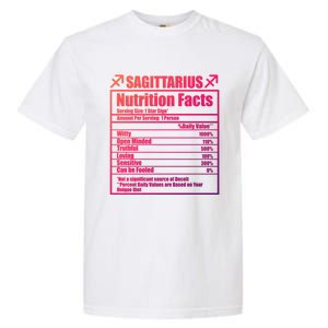 Funny Zodiac Sagittarius Nutrition Facts Funny Gift Garment-Dyed Heavyweight T-Shirt