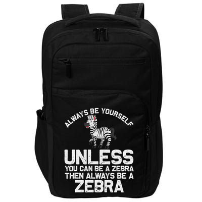 Funny Zebra Themed For Women African Wildlife Safari Impact Tech Backpack