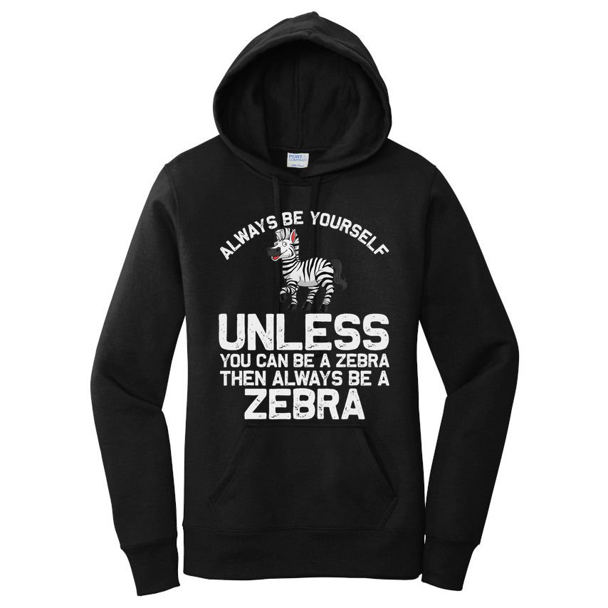 Funny Zebra Themed For Women African Wildlife Safari Women's Pullover Hoodie