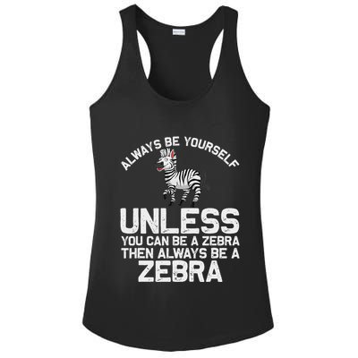 Funny Zebra Themed For Women African Wildlife Safari Ladies PosiCharge Competitor Racerback Tank