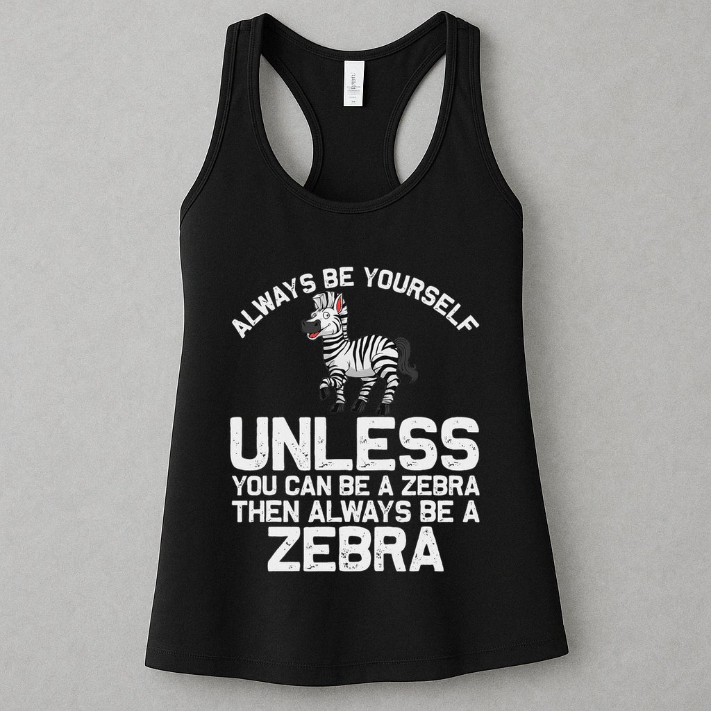 Funny Zebra Themed For Women African Wildlife Safari Womens Tank Top