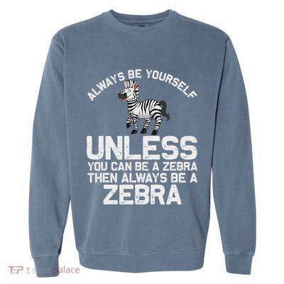 Funny Zebra Themed For Women African Wildlife Safari Garment-Dyed Sweatshirt