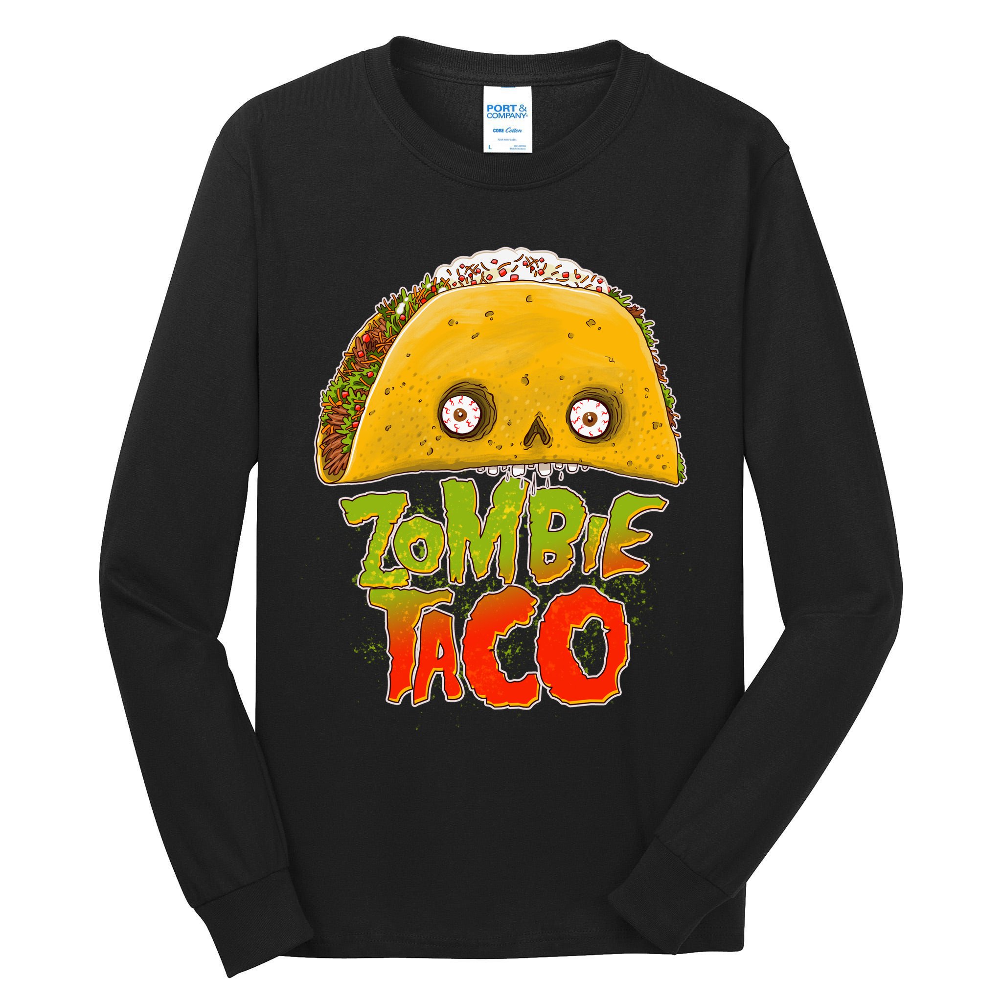 Funny Zombie Taco Tall Long Sleeve T-Shirt